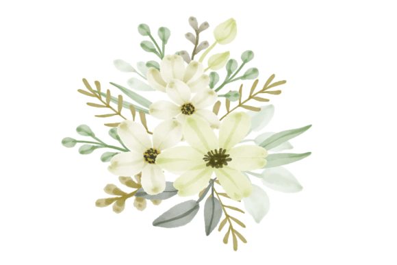 Arrangement of Watercolor Floral Illustrations