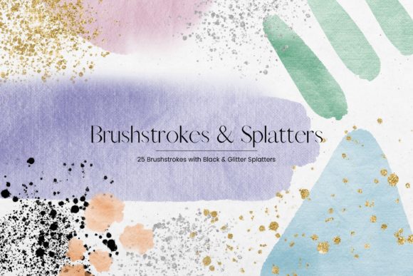 Colorful Watercolor Brush Strokes