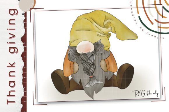 Gnome Watercolour Thanksgiving Illustrations