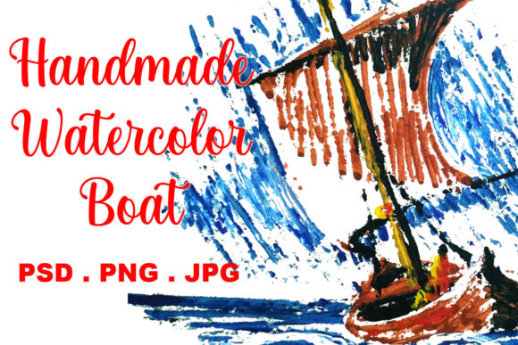 Handmade Watercolour Boating
