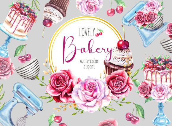 Lofty Bakery Watercolor Illustrations