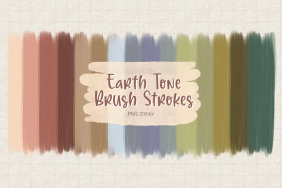 WATERCOLOR EARTH TONE BRUSH STROKES Illustrations