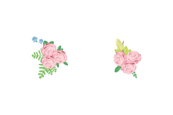 Watercolor Floral Summer Bouquets Illustrations