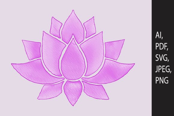 Watercolor Flower Design SVG Cut File