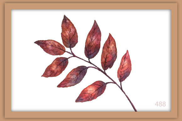 Watercolor Hand Painted Leaf Wall Art488 Illustrations