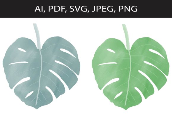 Watercolor Leaf for SVG Cut File